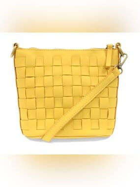 NWT! Joy Susan “Maci” Woven Crossbody Bag, YELLOW